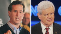 रिक Santorum और न्यूट Gingrich अफगानिस्तान पर
